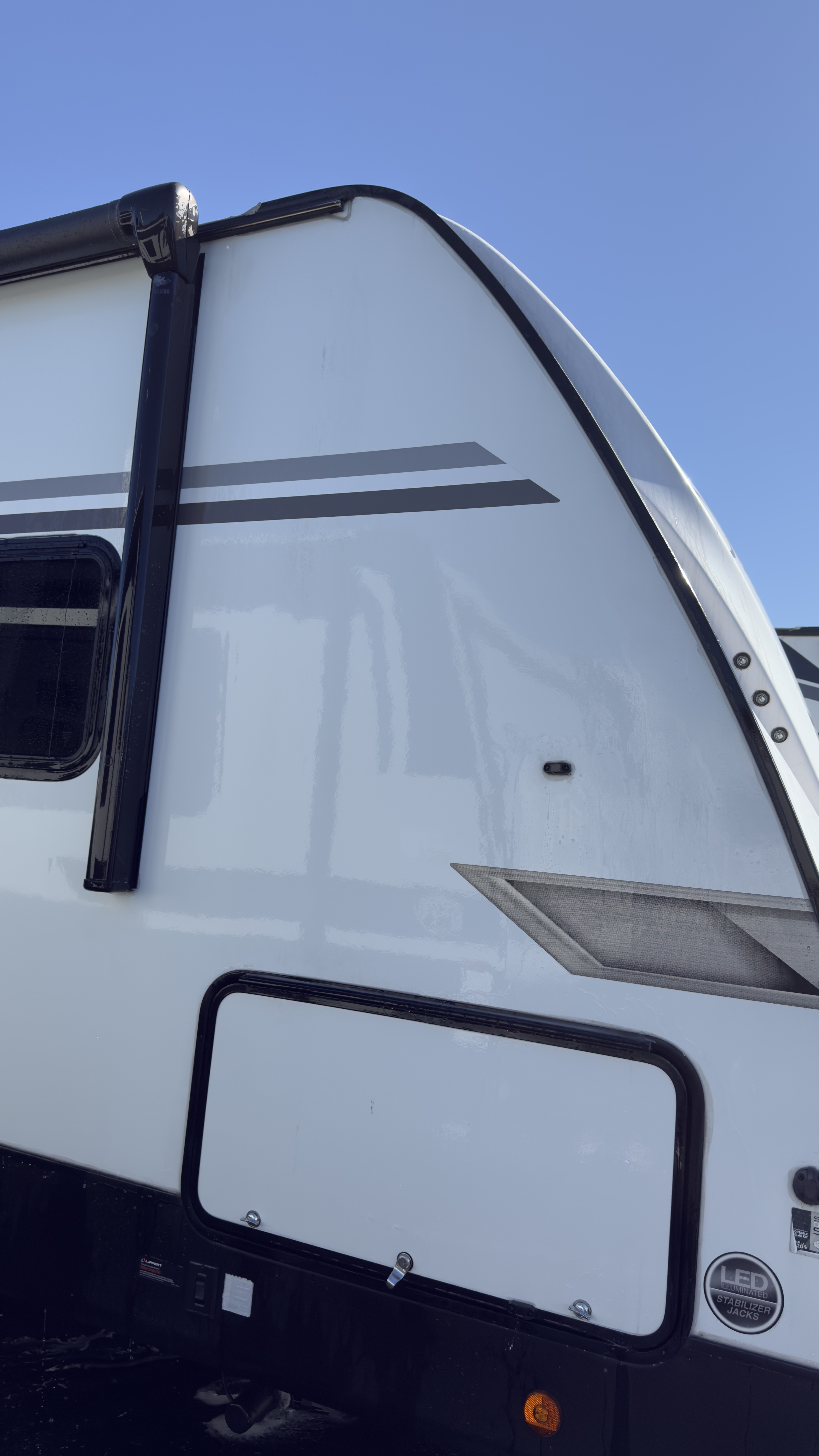 Camper after power washing