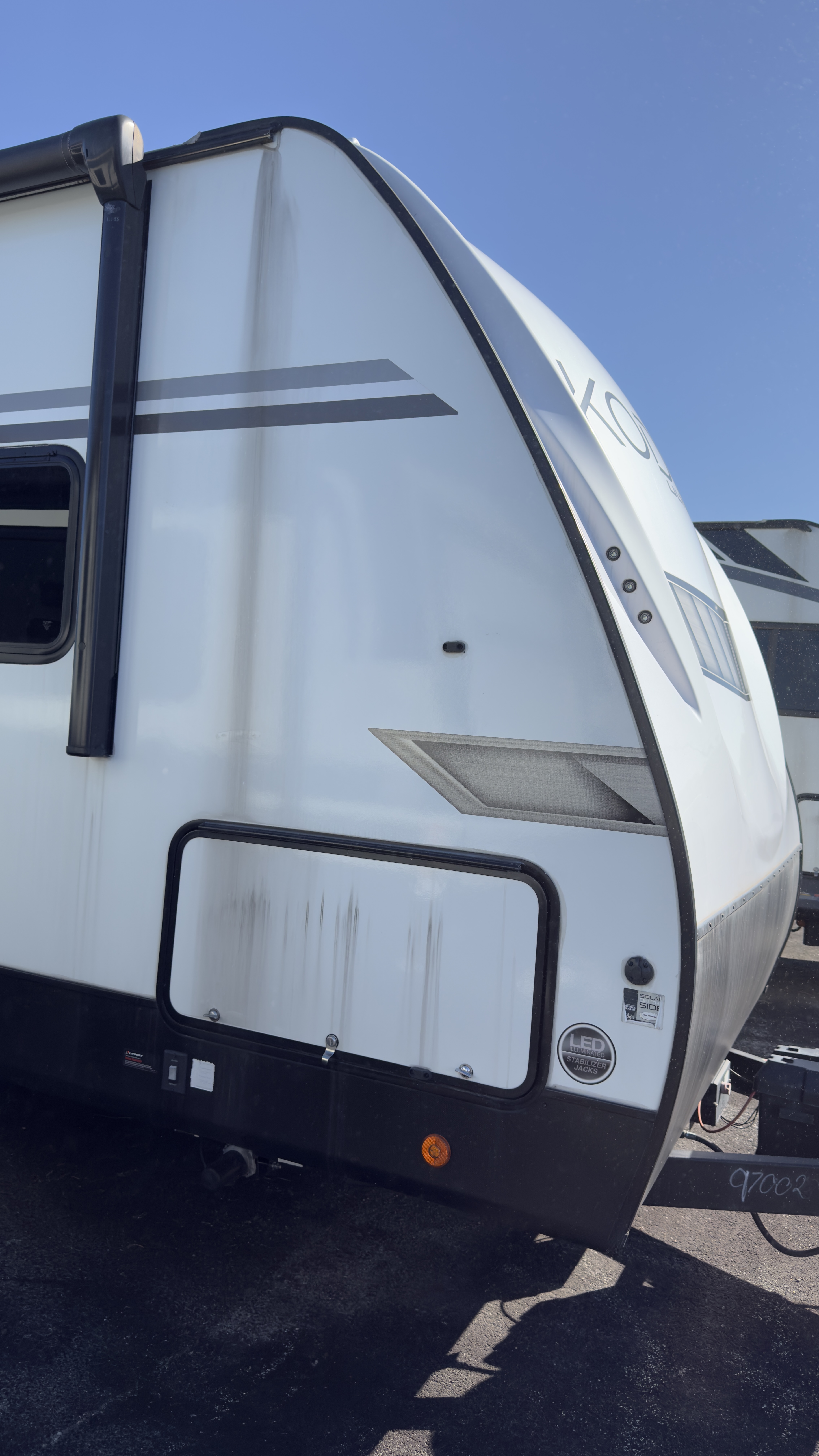 Camper before power washing