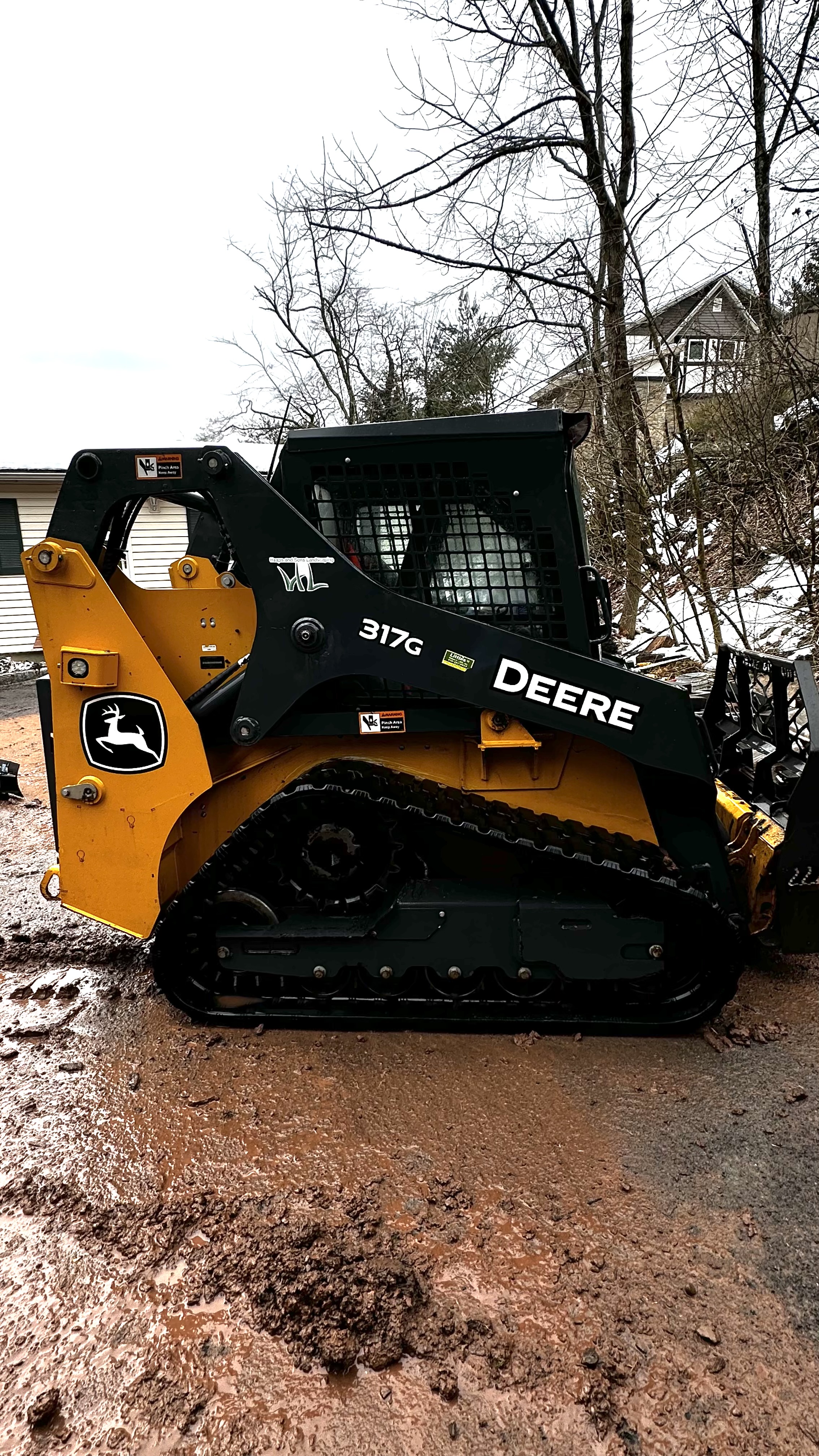 Construction equipment after power washing